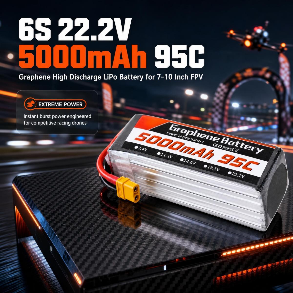 7 9 10 Inch FPV Racing Drone G - 6S Lipo Battery 22.2V 5000Mah ulasan dan harga