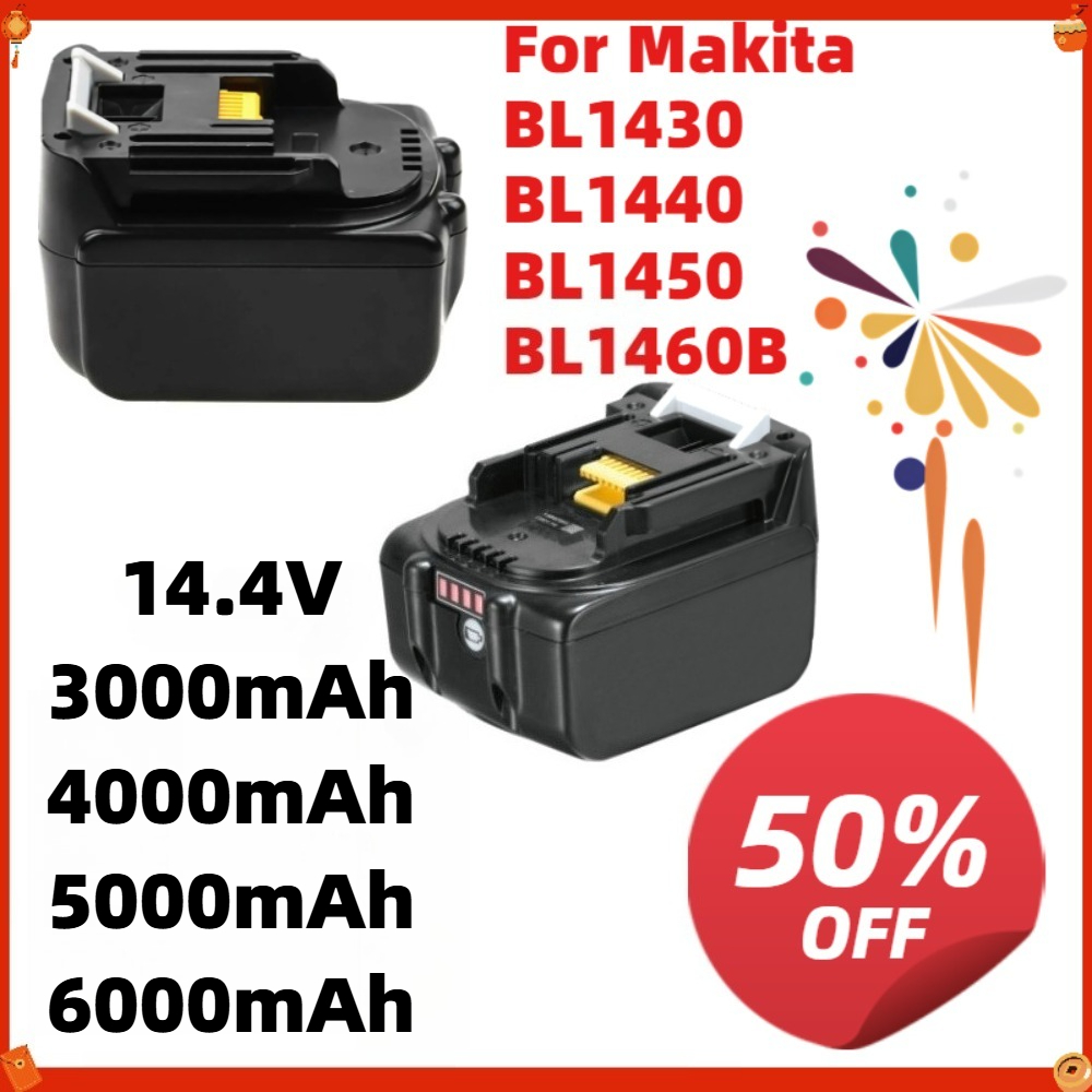 For Makita BL1430 BL1440 BL145 - 4S Lipo Battery 14.8V 6000Mah ulasan dan harga