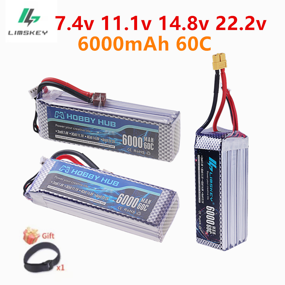 7.4V 11.1V 14.8V 22.2V 6000mAh - 4S Lipo Battery 14.8V 6000Mah ulasan dan harga