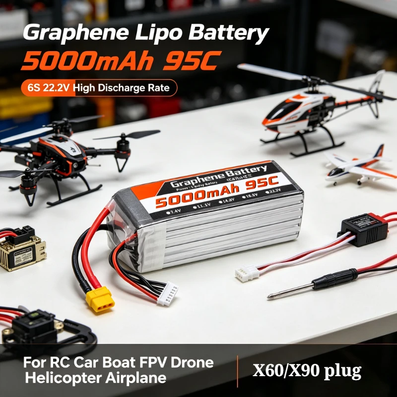 5000mAh 6S 22.2V 95C Graphene  - 6S Lipo Battery 22.2V 5000Mah ulasan dan harga