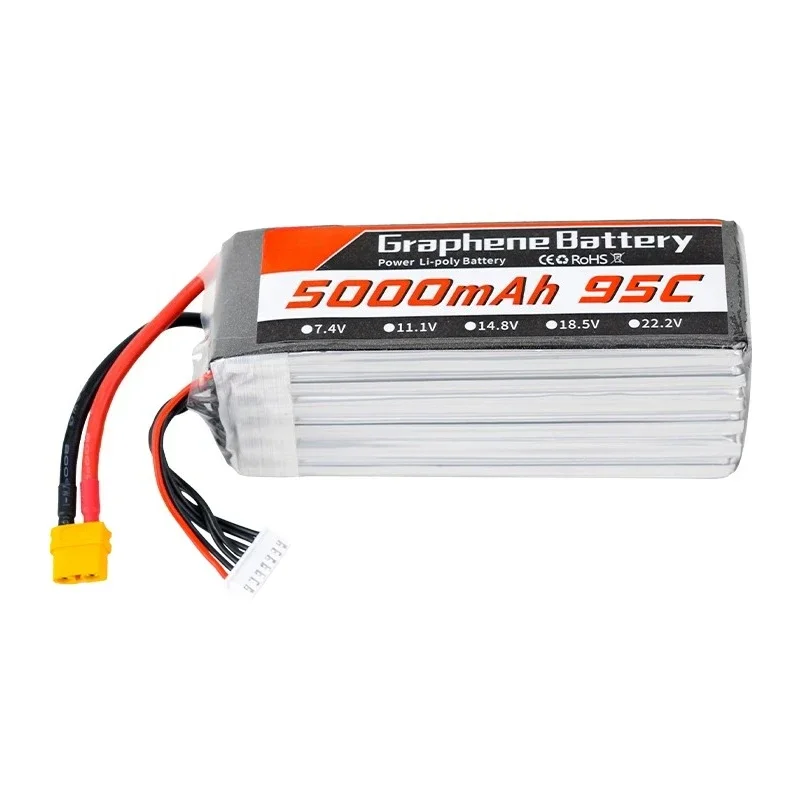 5000mAh 6S 22.2V 95C Graphene  - 6S Lipo Battery 22.2V 5000Mah ulasan dan harga