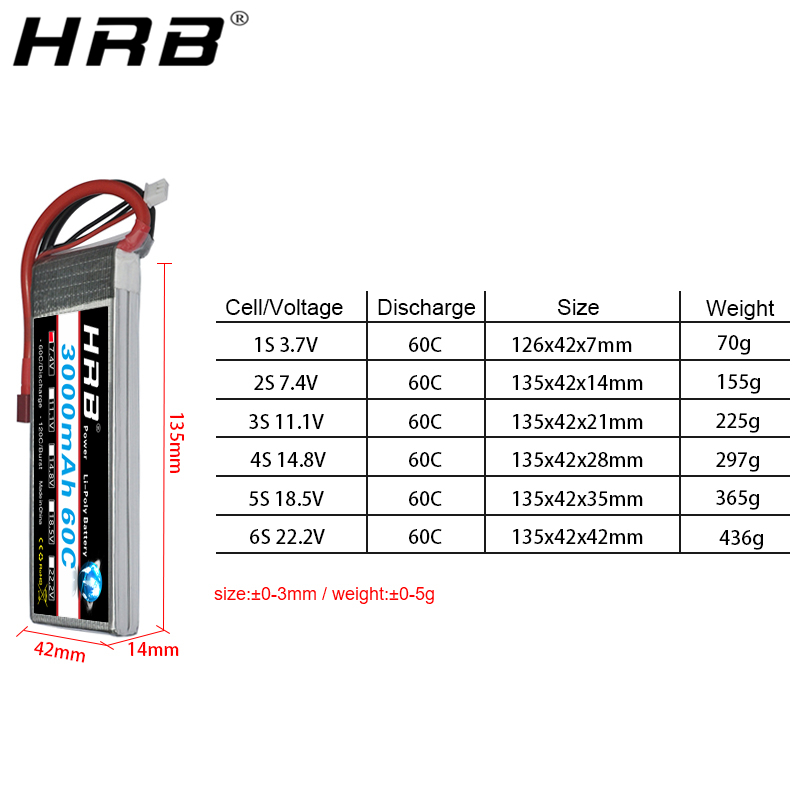 HRB lipo Battery 2S 3S 4S 6S 5 - 4S Lipo Battery 14.8V 6000Mah ulasan dan harga